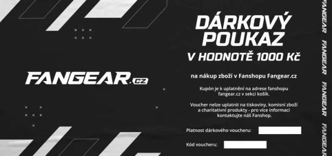 On-line dárkový poukaz NHL Fangear.cz v hodnotě 1 000 Kč