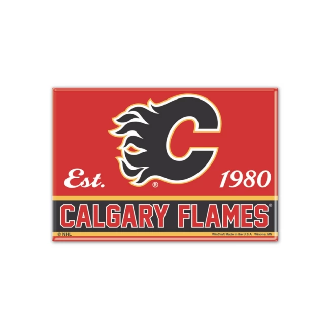 Kovový magnet CAL TEAM Calgary Flames