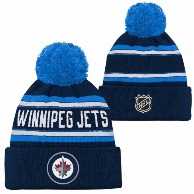 Kid's beanie WIN Wordmark Jacquard Cuff Pom Winnipeg Jets
