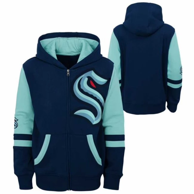 Kid's hoodie SEA Faceoff Full Zip Fleece Seattle Kraken