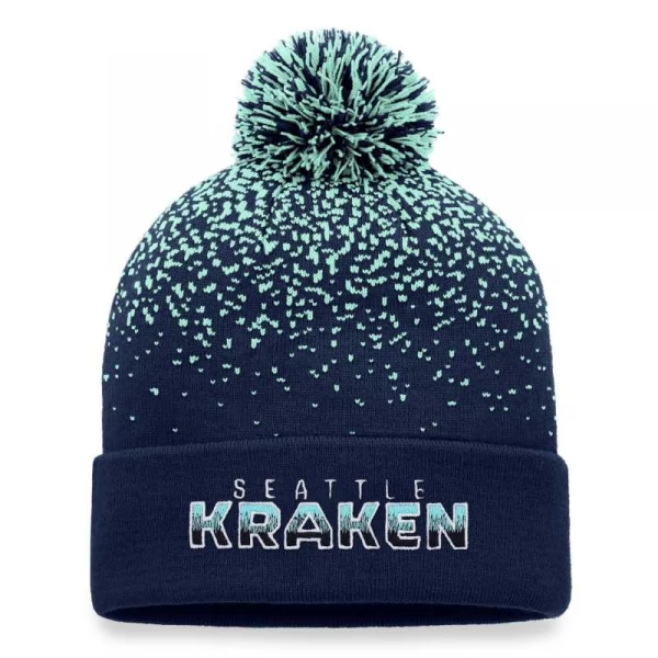 Kulich SEA Iconic Gradiant Cuff with Pom Seattle Kraken