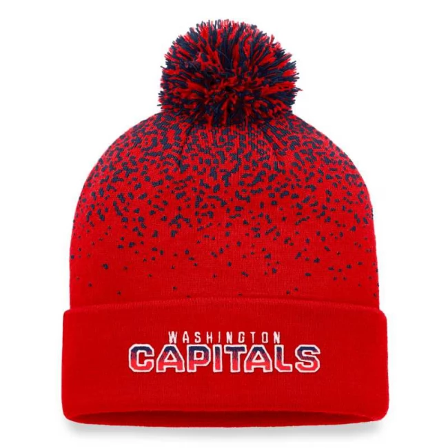 Beanie WAS Iconic Gradiant Cuff with Pom Washington Capitals