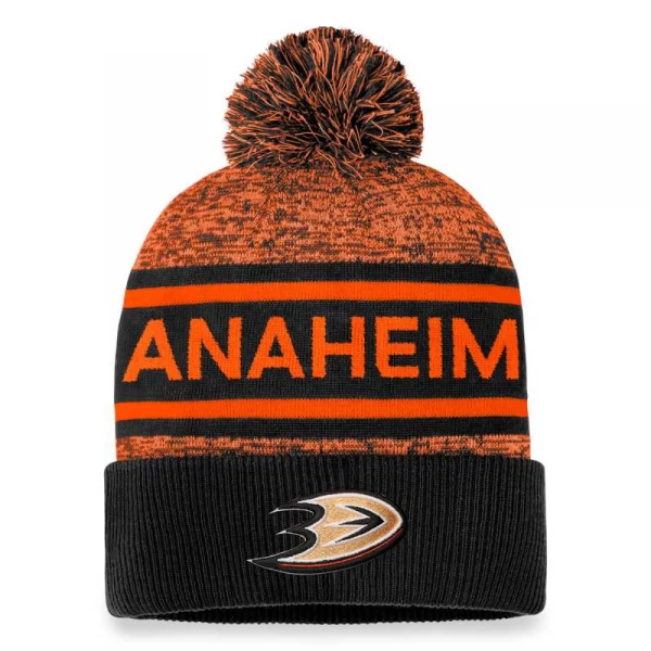 Kulich ANA 23 Authentic Pro Rink Heathered Cuffed Pom Knit Anaheim Ducks