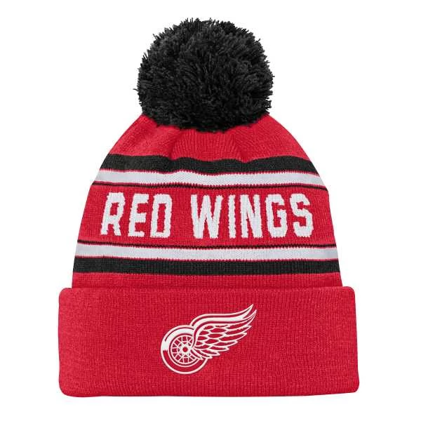 Kulich Junior DET Jacquard Cuffed Knit With Pom Detroit Red Wings