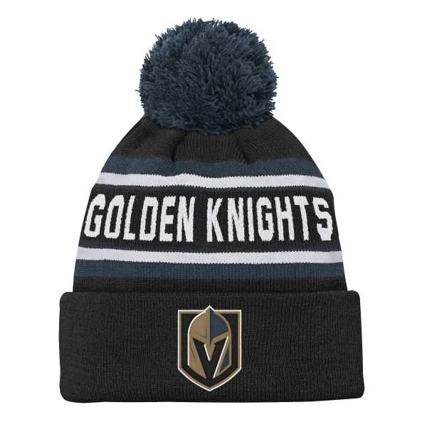 Beanie Junior VEG Jacquard Cuffed Knit With Pom Vegas Golden Knights