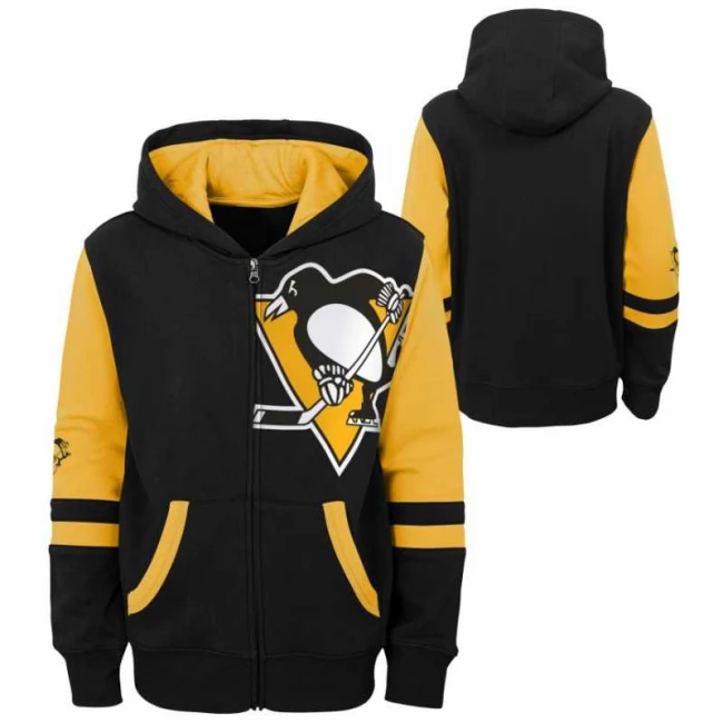 Young adult hoodie PIT Faceoff Full Zip Fleece Pittsburgh Penguins